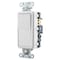 Hubbell Wiring Device-Kellems TradeSelect, Switches and Lighting Controls, Decorator Switch, Residential Grade, Rocker Switch, General Purpose AC, 4 Way, 15A 120/277V AC, Push Back and Side Wired, White RSD415W - alternate 1